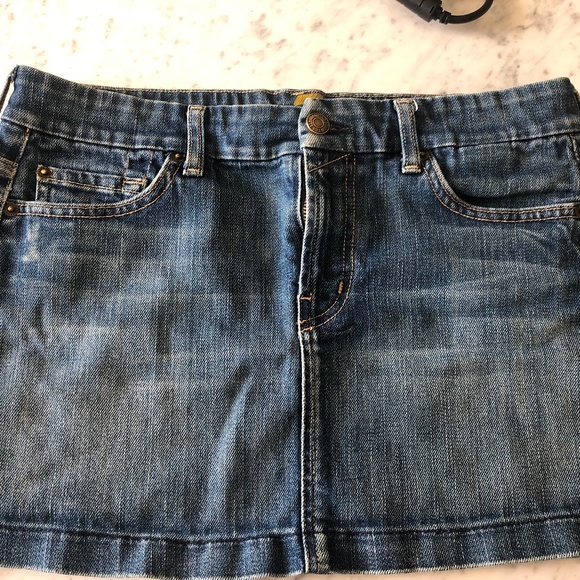 Vintage 7 For All Mankind Denim Mini Skirt size 28 - Picture 1 of 2